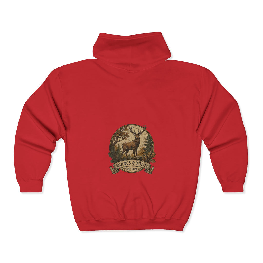 "Az Őszi Erdő" – Prémium Cipzáras Vadász Pulóver (Zipped Hoodie)