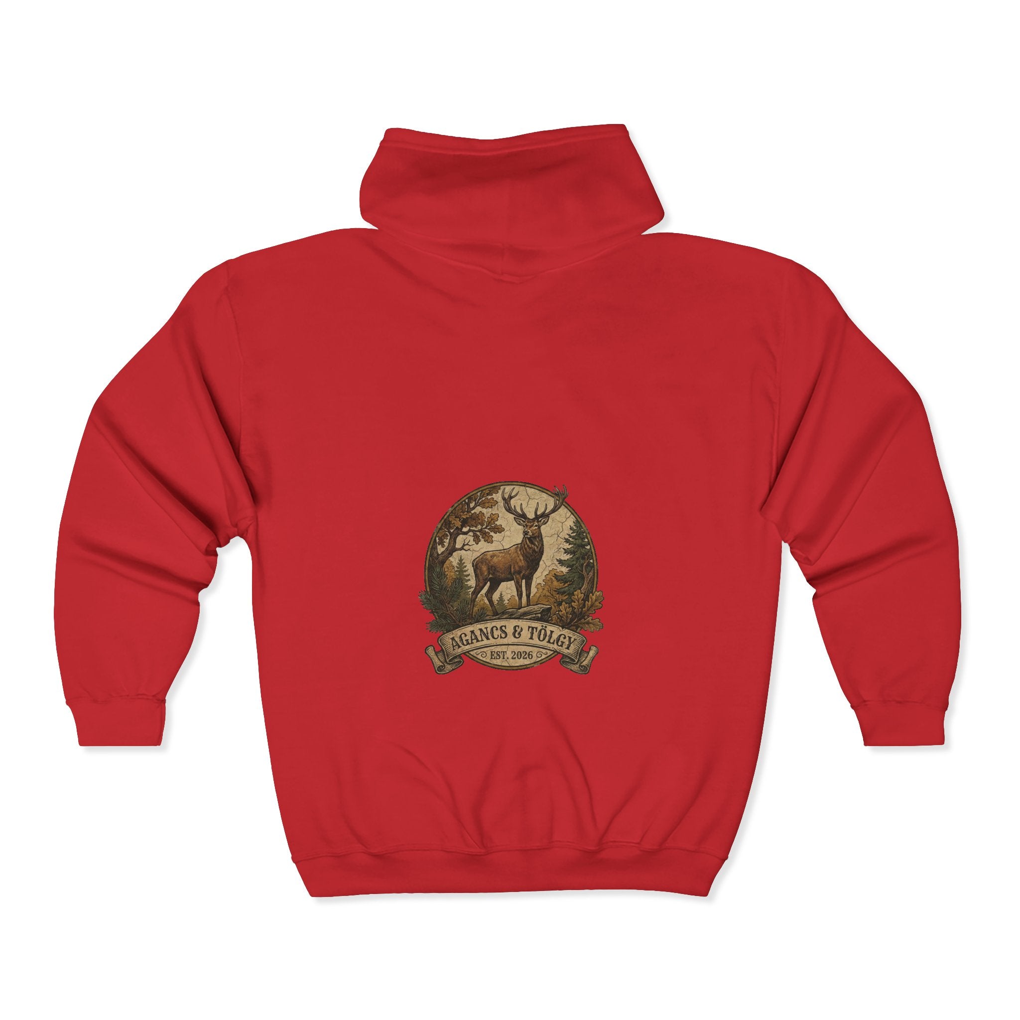 "Az Őszi Erdő" – Prémium Cipzáras Vadász Pulóver (Zipped Hoodie)