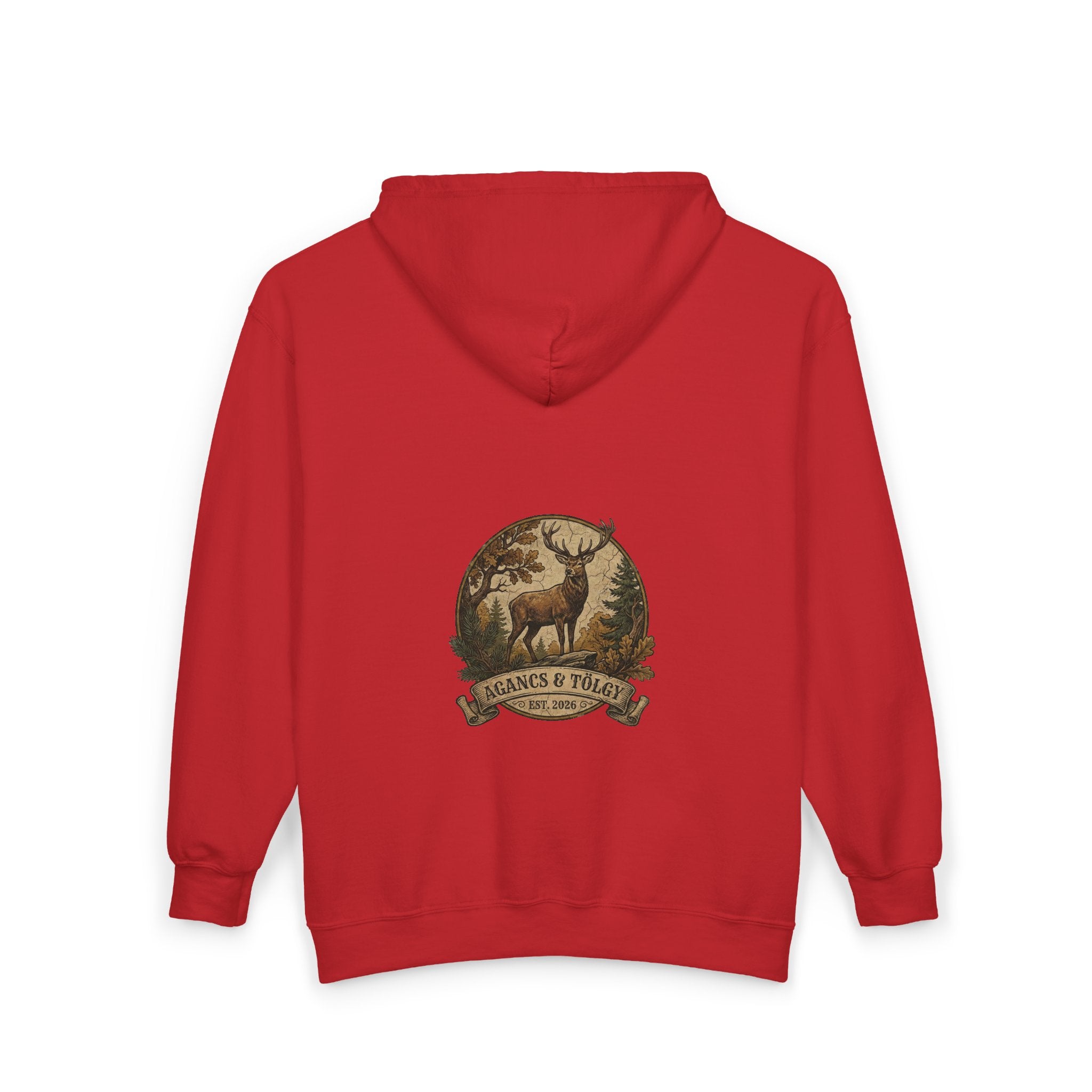 "Az Őszi Erdő" – Prémium Cipzáras Vadász Pulóver (Zipped Hoodie)