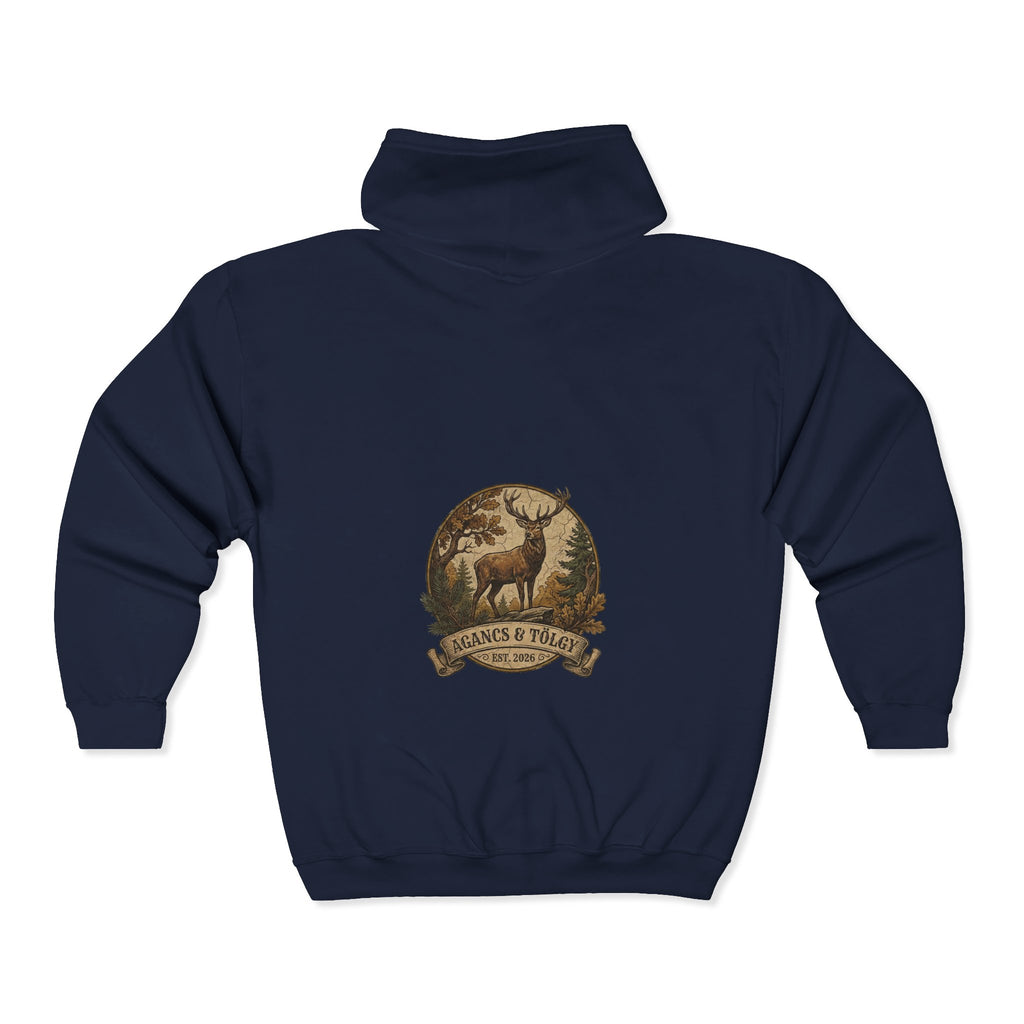 "Az Őszi Erdő" – Prémium Cipzáras Vadász Pulóver (Zipped Hoodie)
