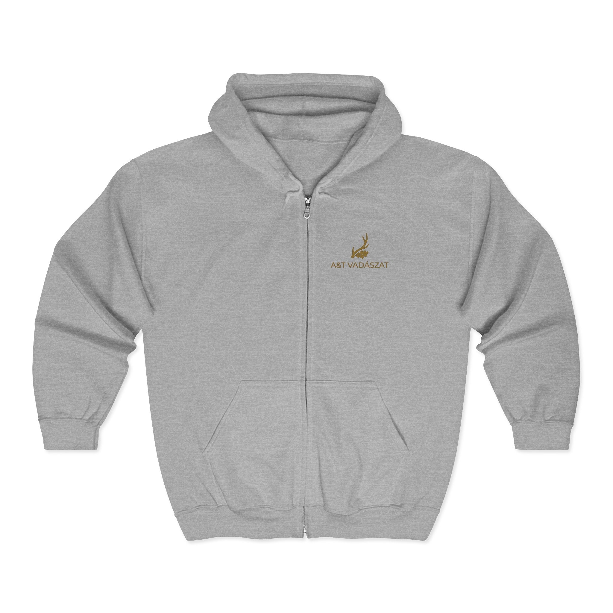 "Az Őszi Erdő" – Prémium Cipzáras Vadász Pulóver (Zipped Hoodie)