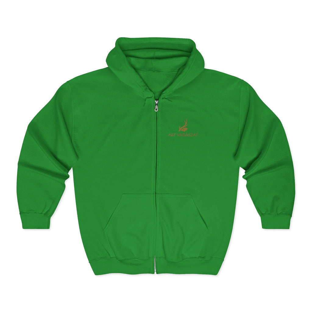 "Az Őszi Erdő" – Prémium Cipzáras Vadász Pulóver (Zipped Hoodie)