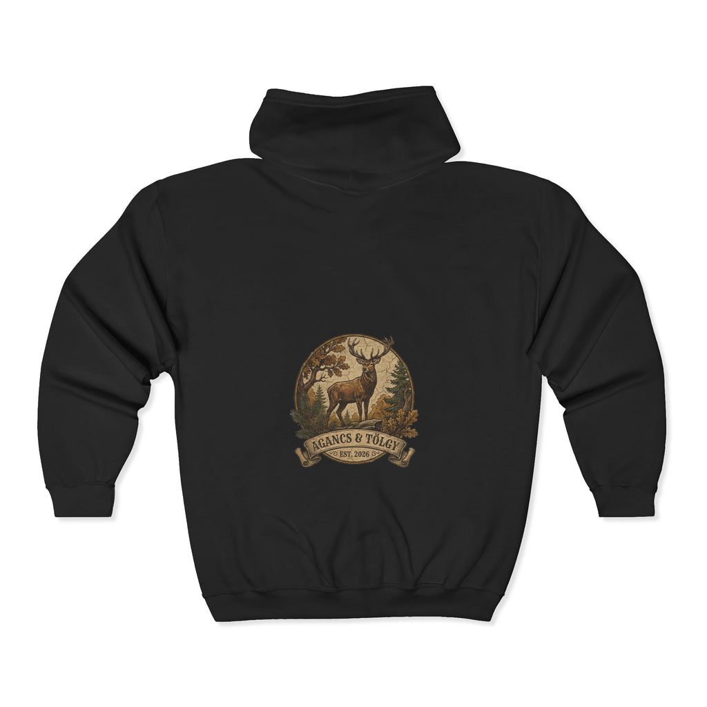 "Az Őszi Erdő" – Prémium Cipzáras Vadász Pulóver (Zipped Hoodie)