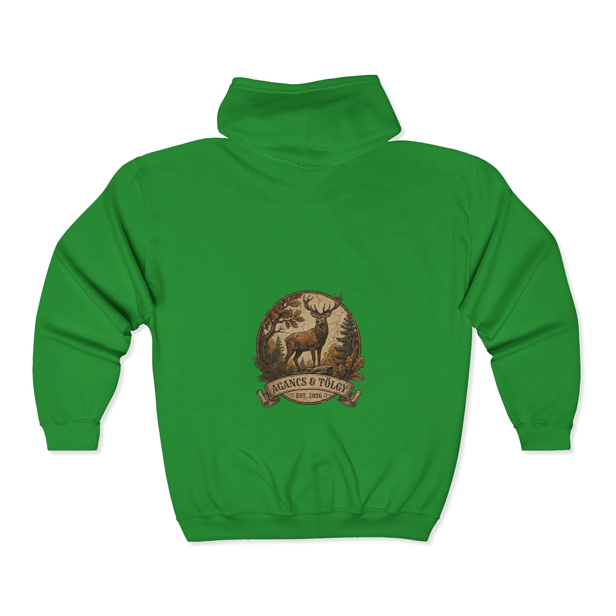 "Az Őszi Erdő" – Prémium Cipzáras Vadász Pulóver (Zipped Hoodie)